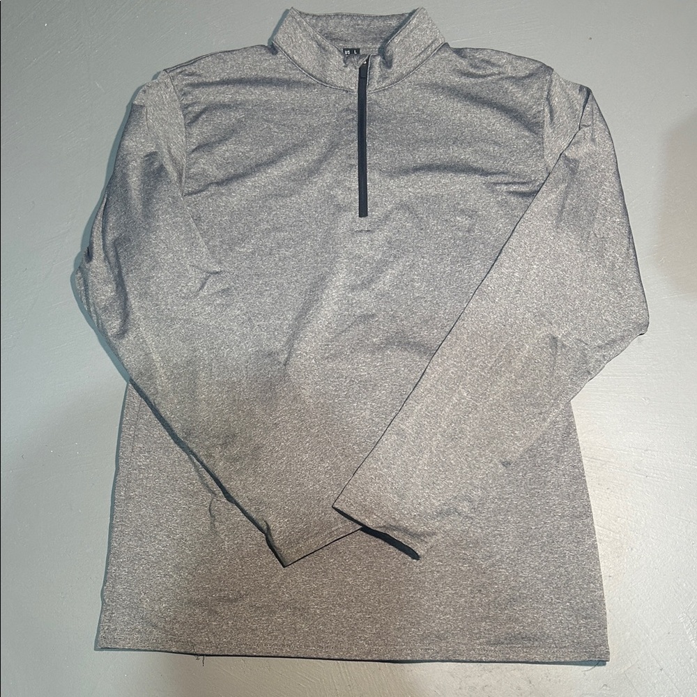 MAGCOMSEN Mens Grey Quarter Zip Pullover